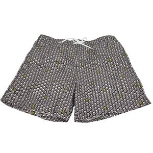 NWT Collars and Co High Voltage Swim Trunks Large Black Skulls